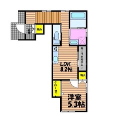 ルアナ医大南の物件間取画像